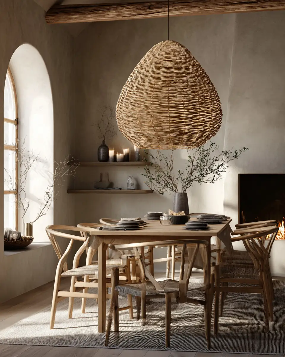 Earthy Scandinavian Dining Room Decor Ideas