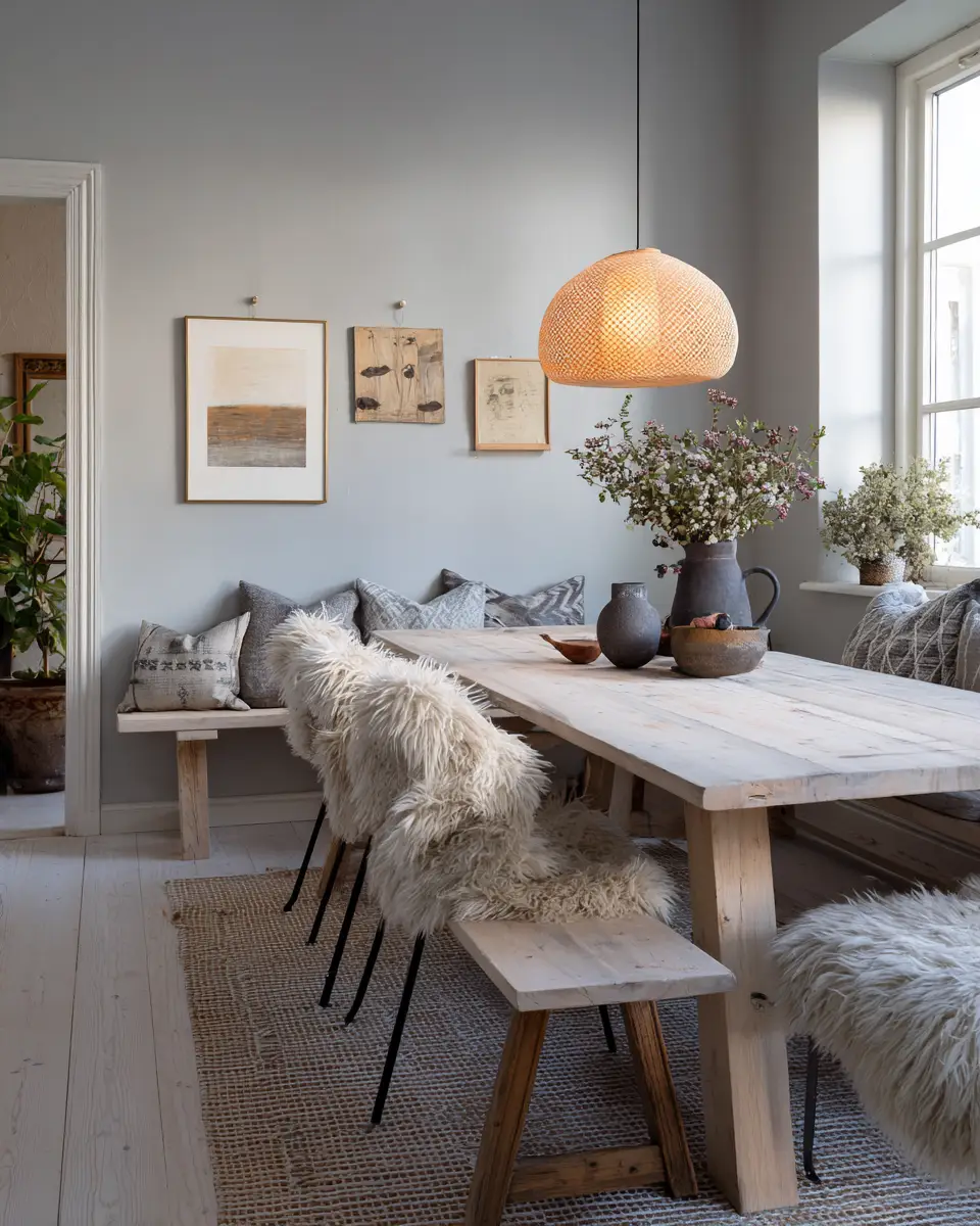 Earthy Scandinavian Dining Room Decor Ideas