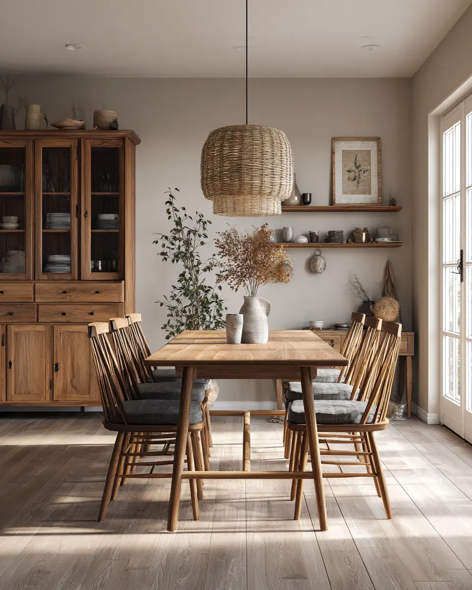 Earthy Scandinavian Dining Room Decor Ideas