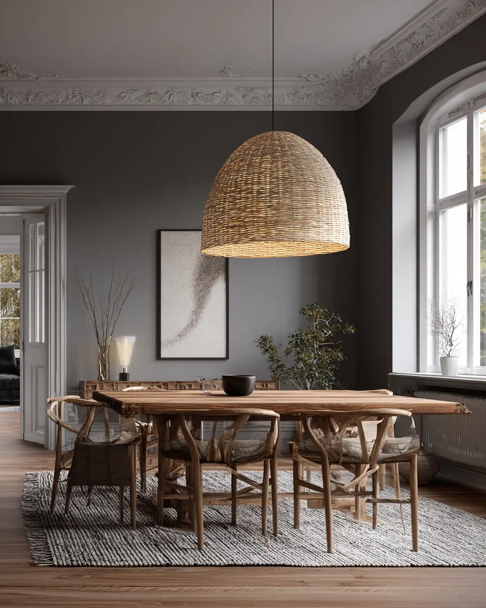 Earthy Scandinavian Dining Room Decor Ideas