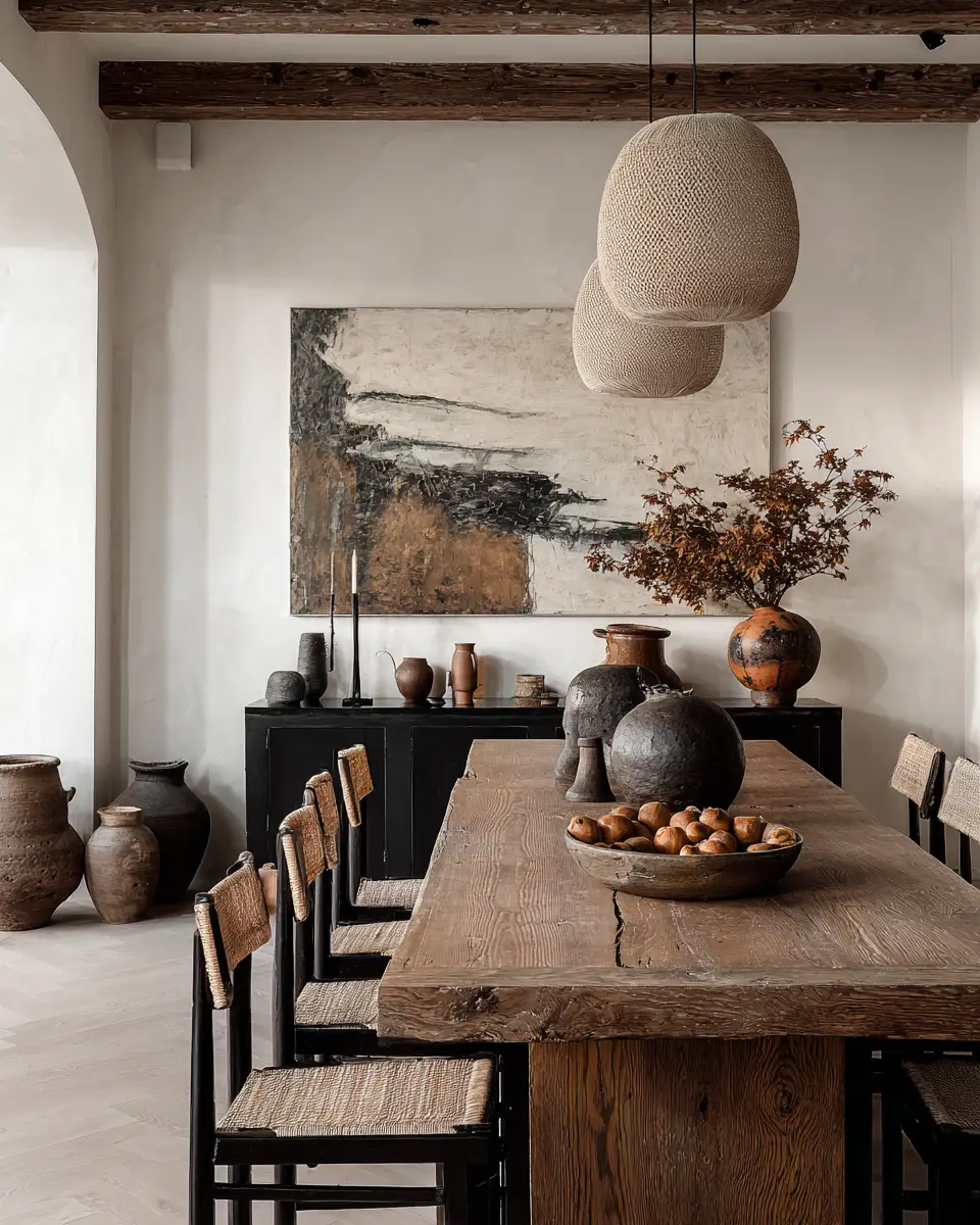 Earthy Scandinavian Dining Room Decor Ideas