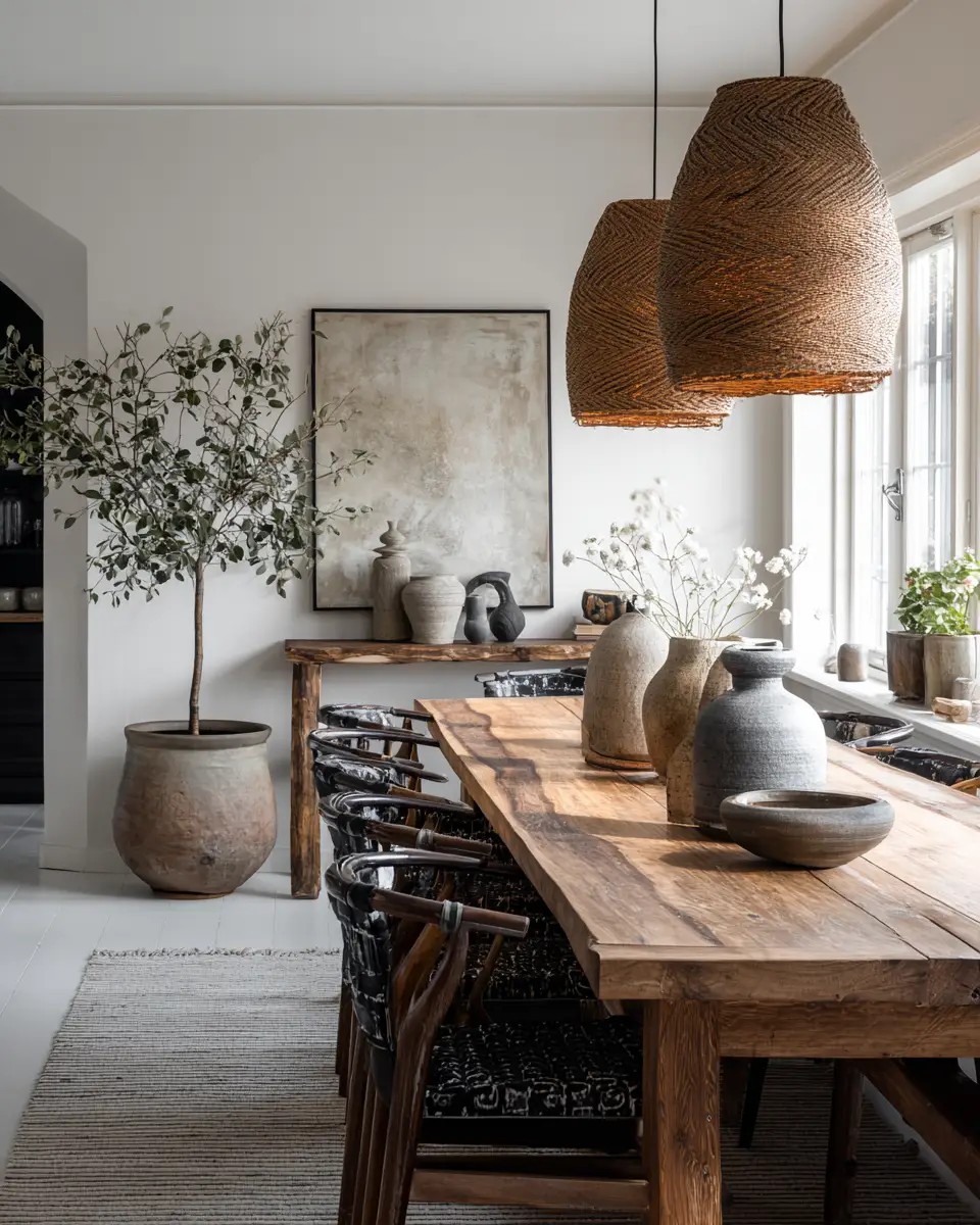Earthy Scandinavian Dining Room Decor Ideas