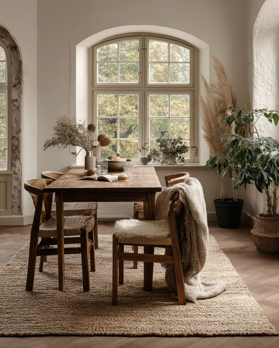 Earthy Scandinavian Dining Room Decor Ideas