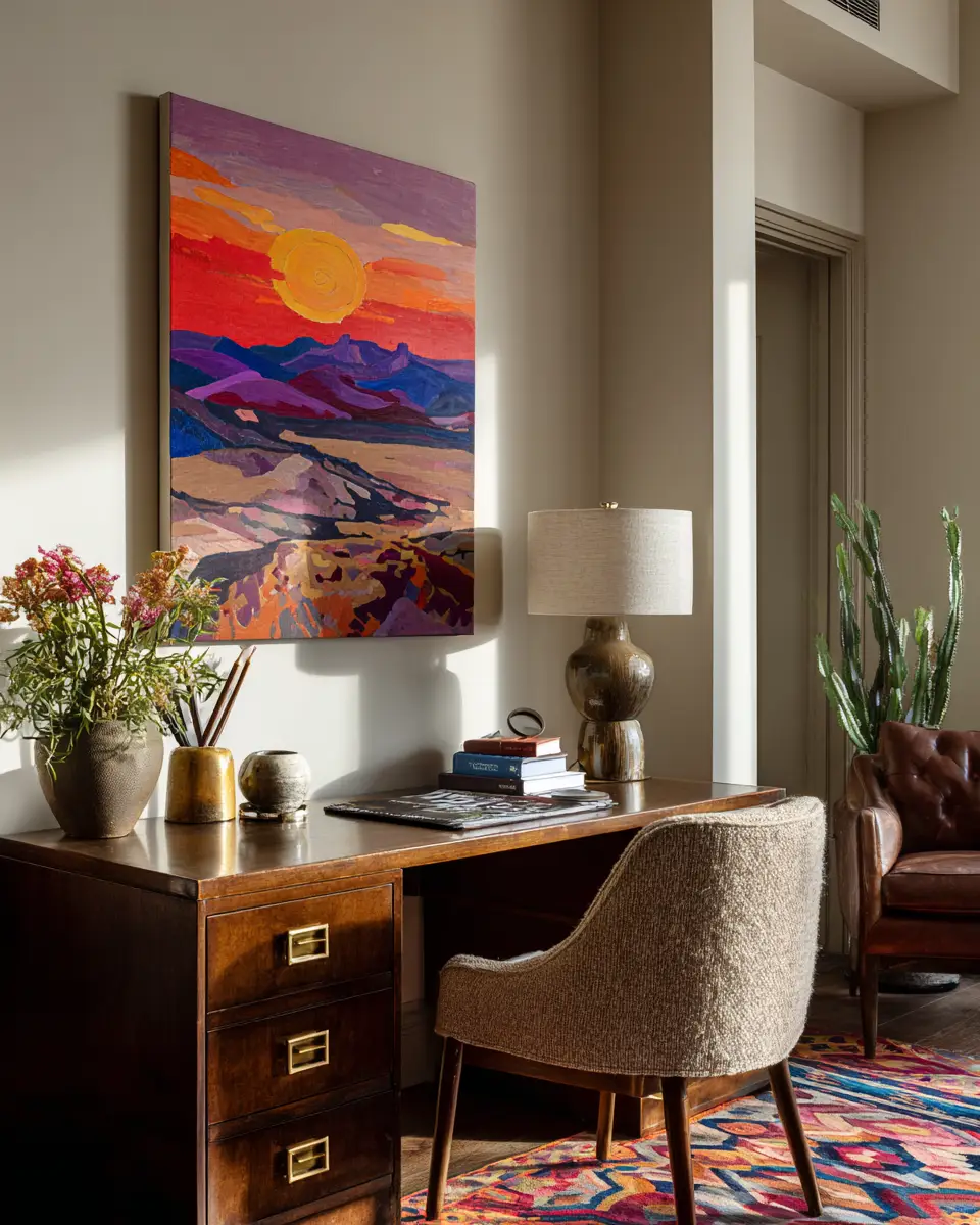 Earthy Southwestern Home Office Decor Ideas