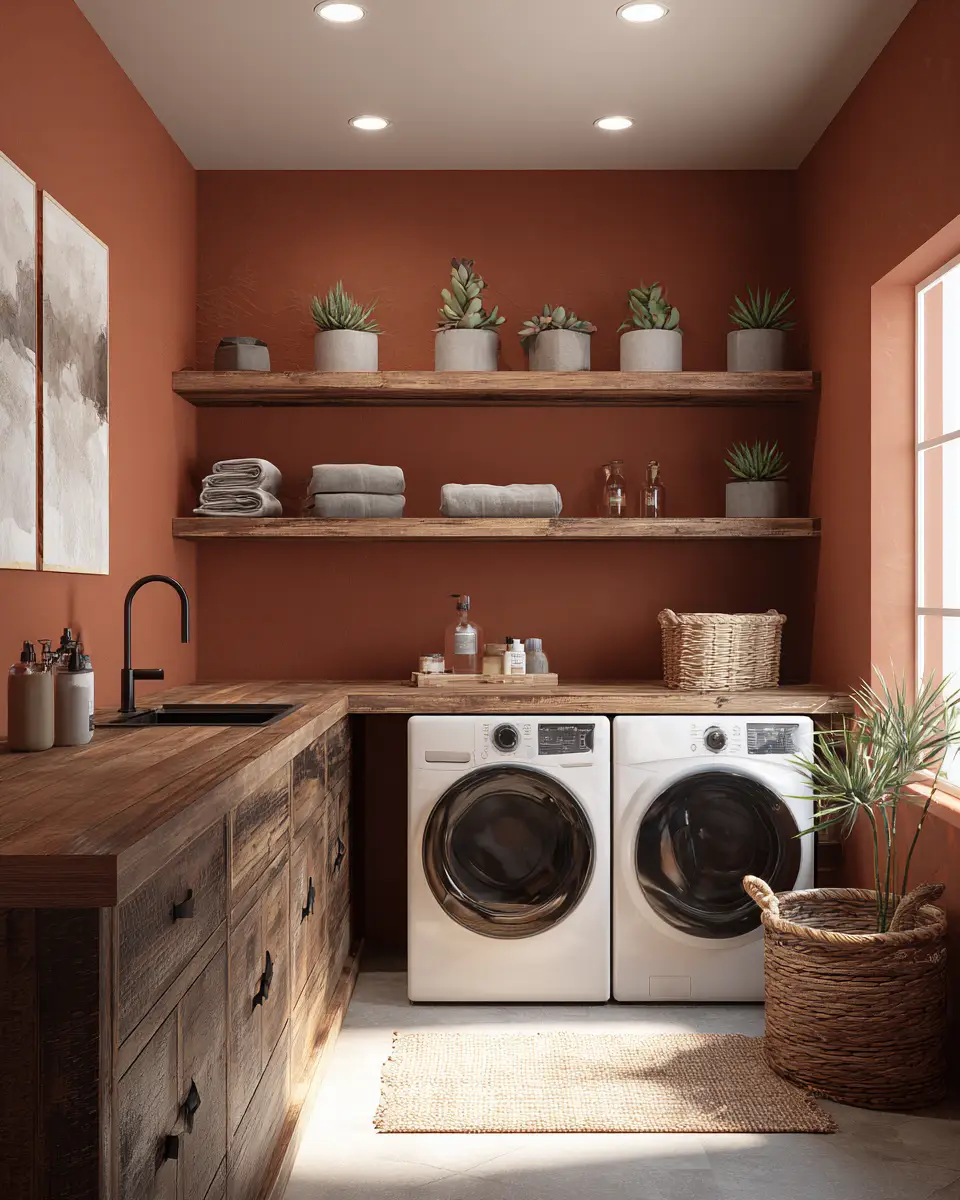 Earthy Southwestern Laundry Room Decor Ideas