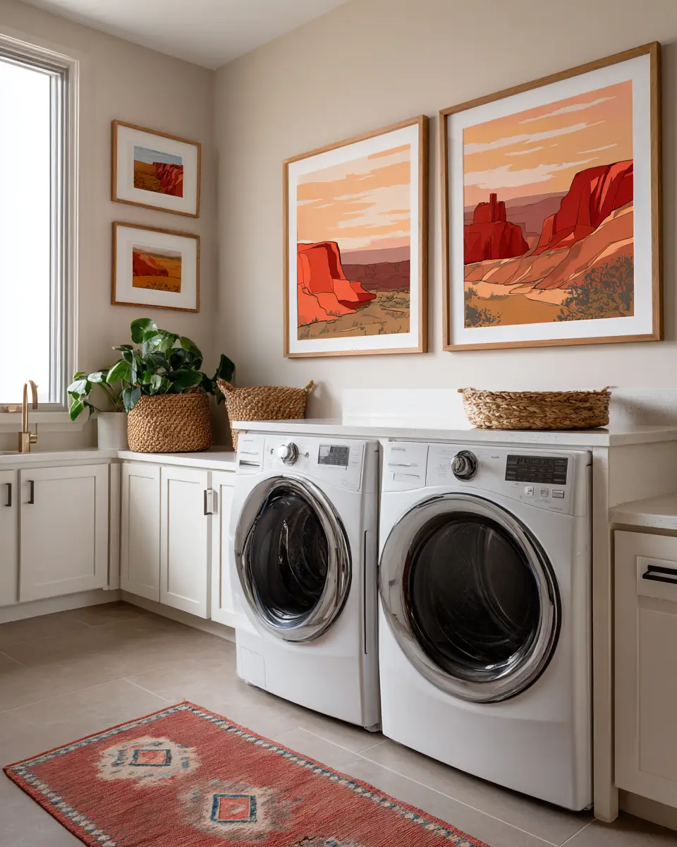 Earthy Southwestern Laundry Room Decor Ideas