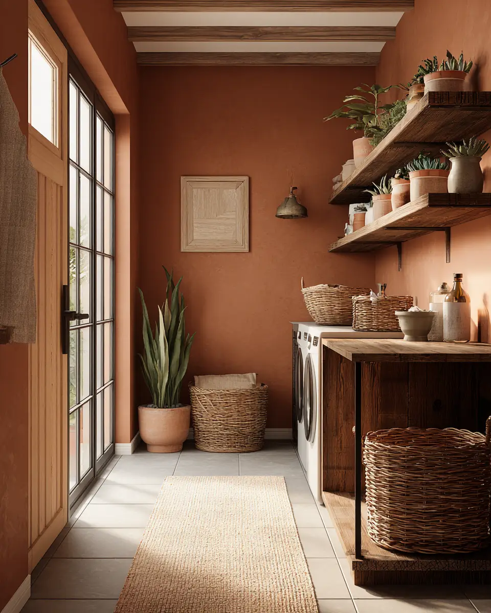 Earthy Southwestern Laundry Room Decor Ideas