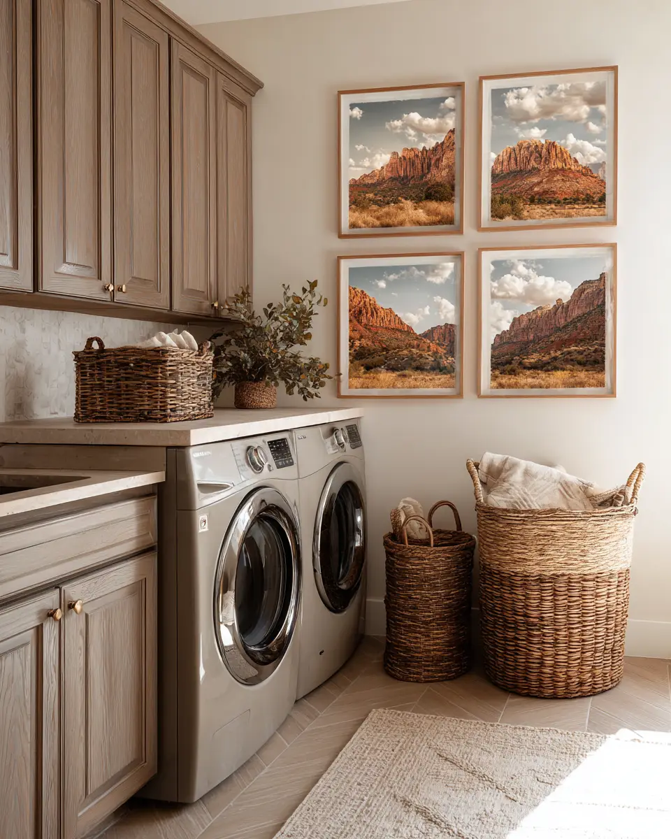 Earthy Southwestern Laundry Room Decor Ideas
