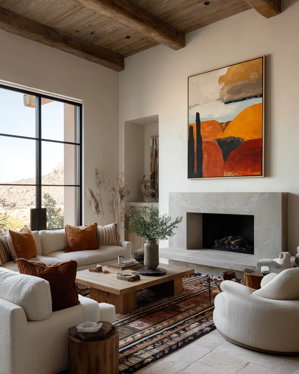Earthy Southwestern Living Room Decor Ideas