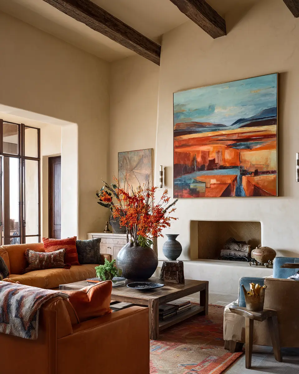 Earthy Southwestern Living Room Decor Ideas