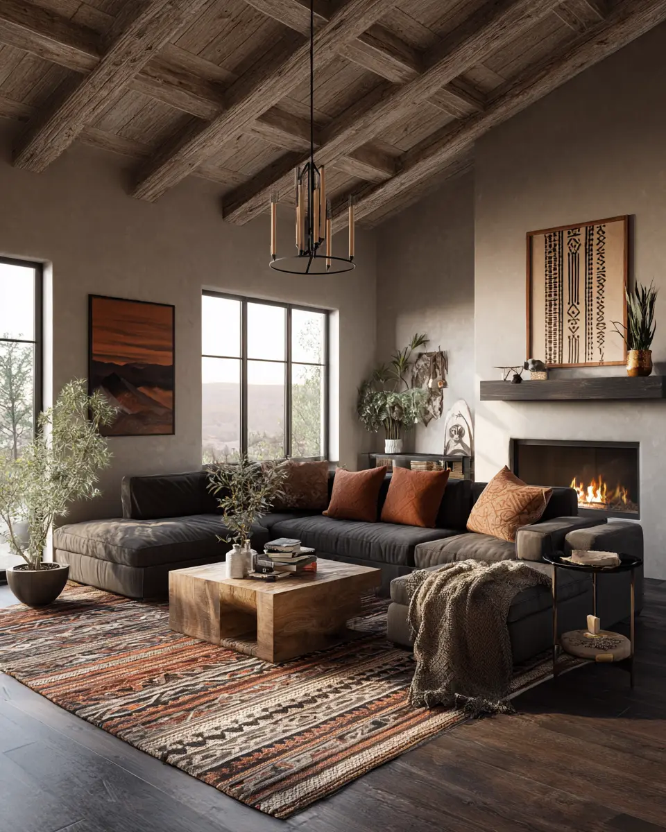 Earthy Southwestern Living Room Decor Ideas