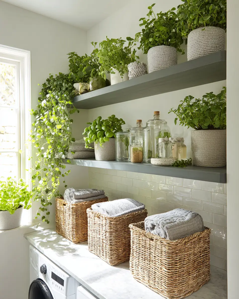 Earthy Transitional Laundry Room Decor Ideas