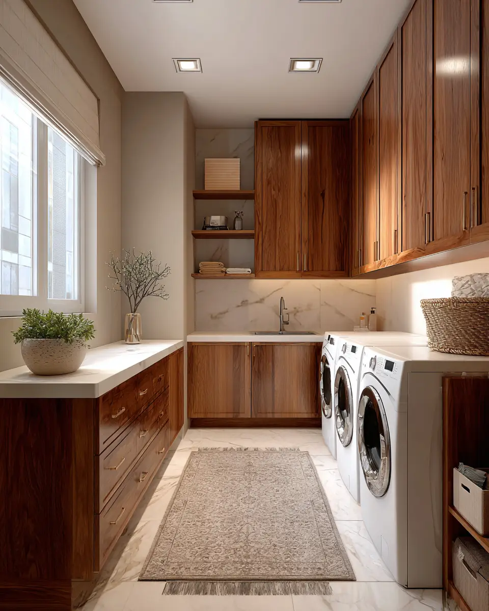 Earthy Transitional Laundry Room Decor Ideas