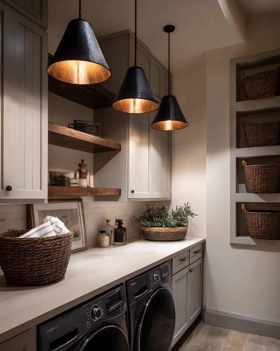 Earthy Transitional Laundry Room Decor Ideas