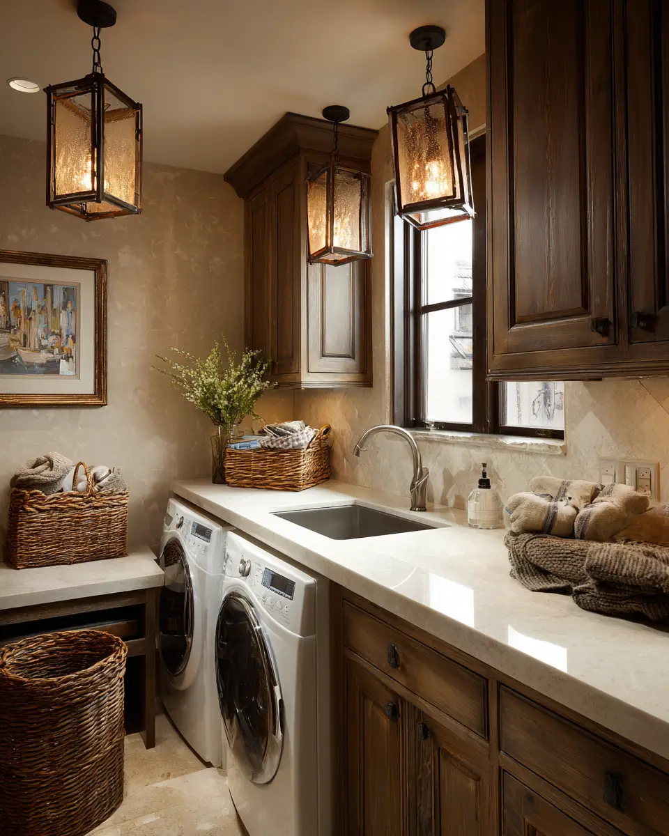 Earthy Transitional Laundry Room Decor Ideas
