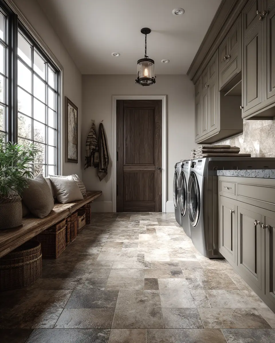 Earthy Transitional Laundry Room Decor Ideas