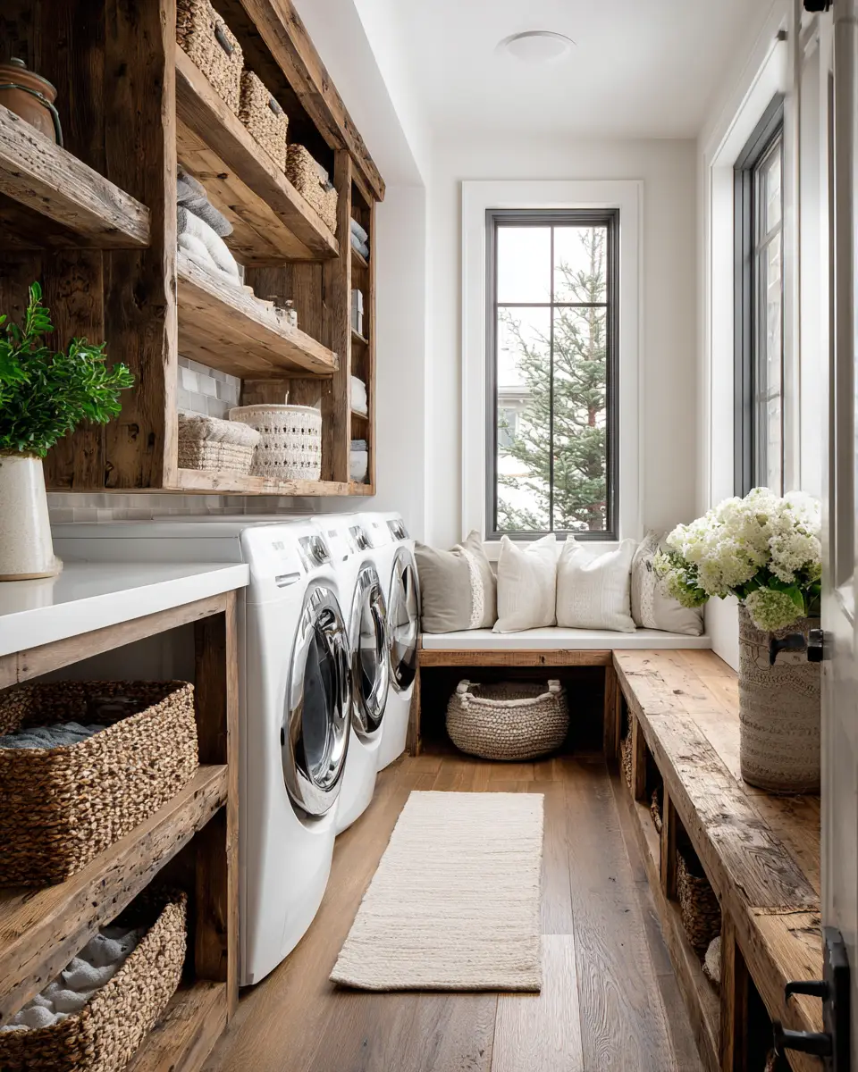 Earthy Transitional Laundry Room Decor Ideas