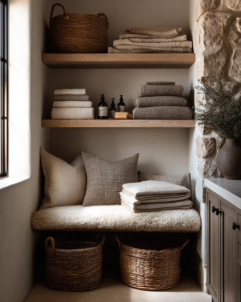 Earthy Transitional Laundry Room Decor Ideas