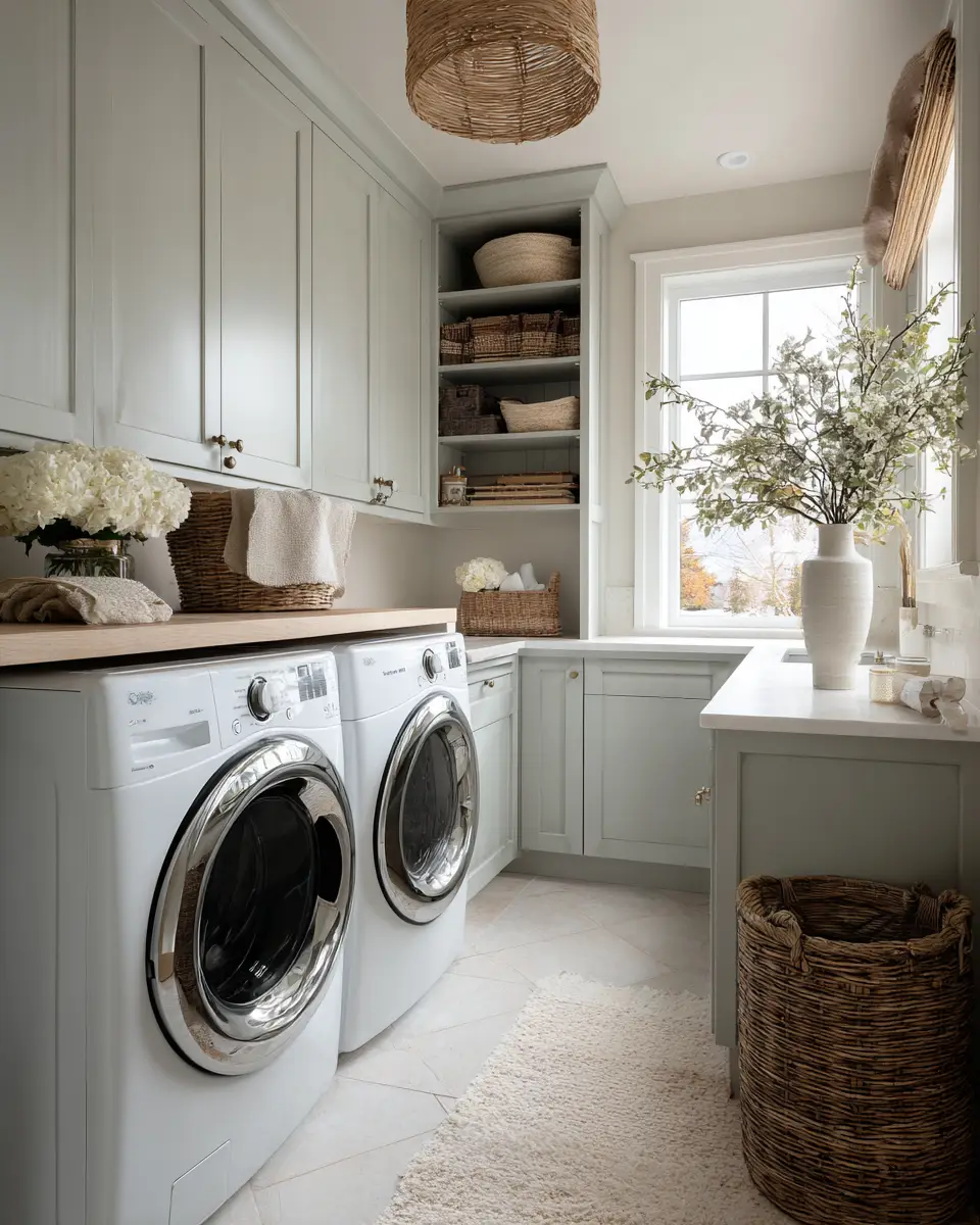 Earthy Transitional Laundry Room Decor Ideas