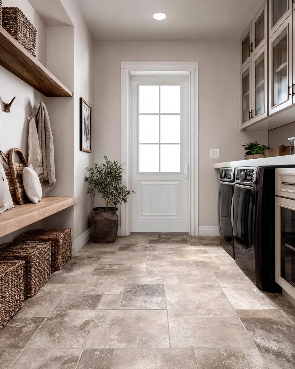Earthy Transitional Laundry Room Decor Ideas