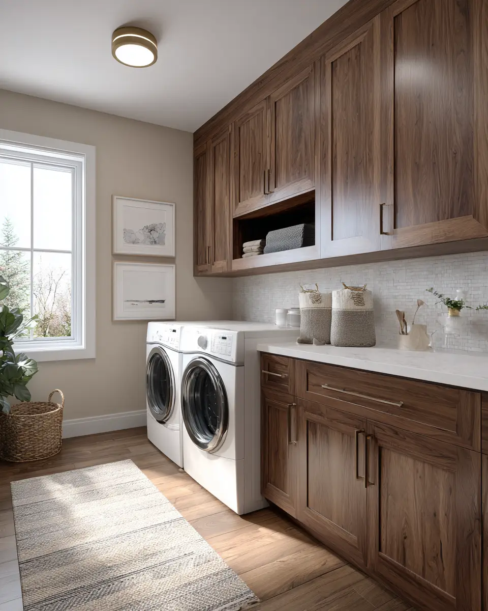 Earthy Transitional Laundry Room Decor Ideas