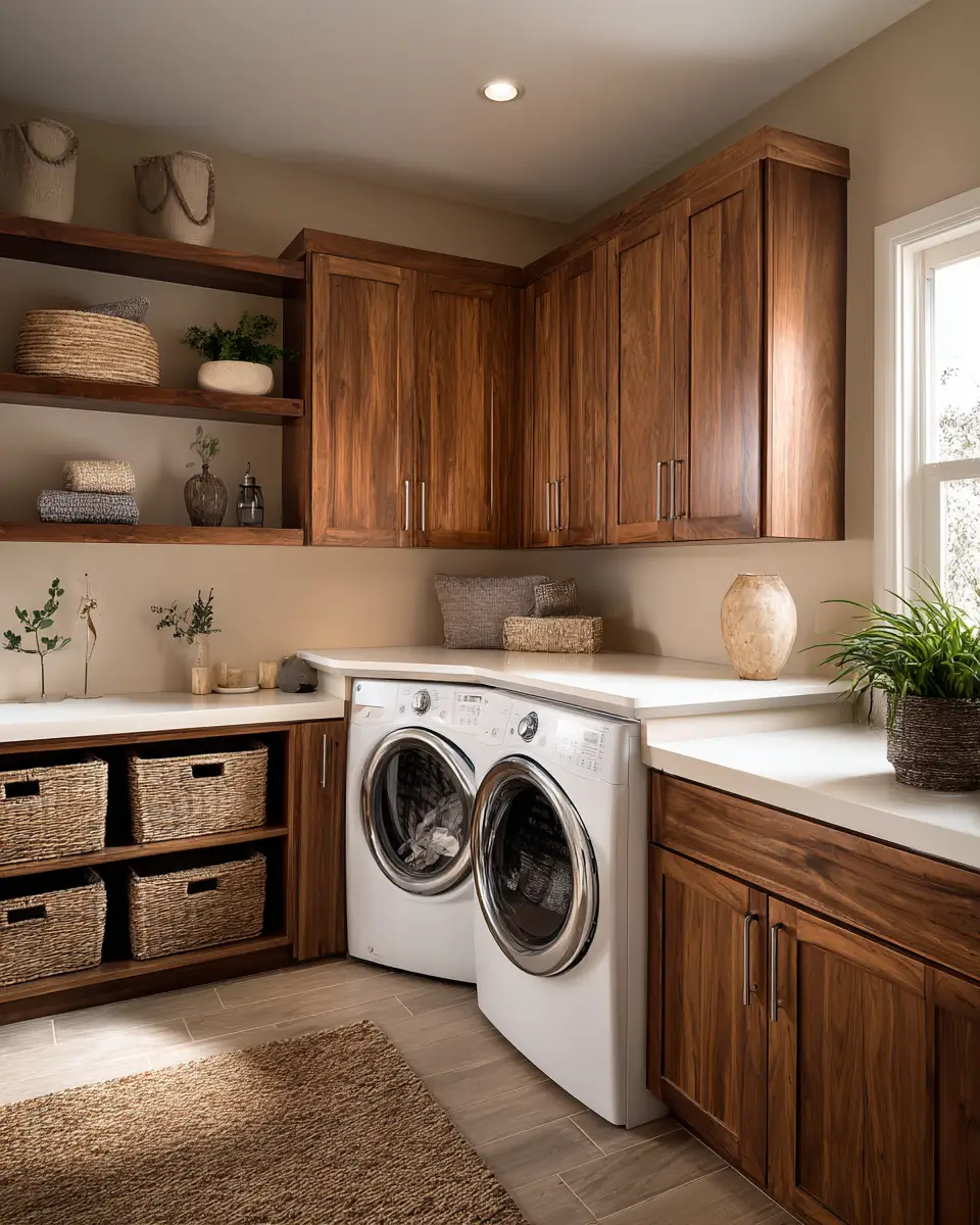 Earthy Transitional Laundry Room Decor Ideas