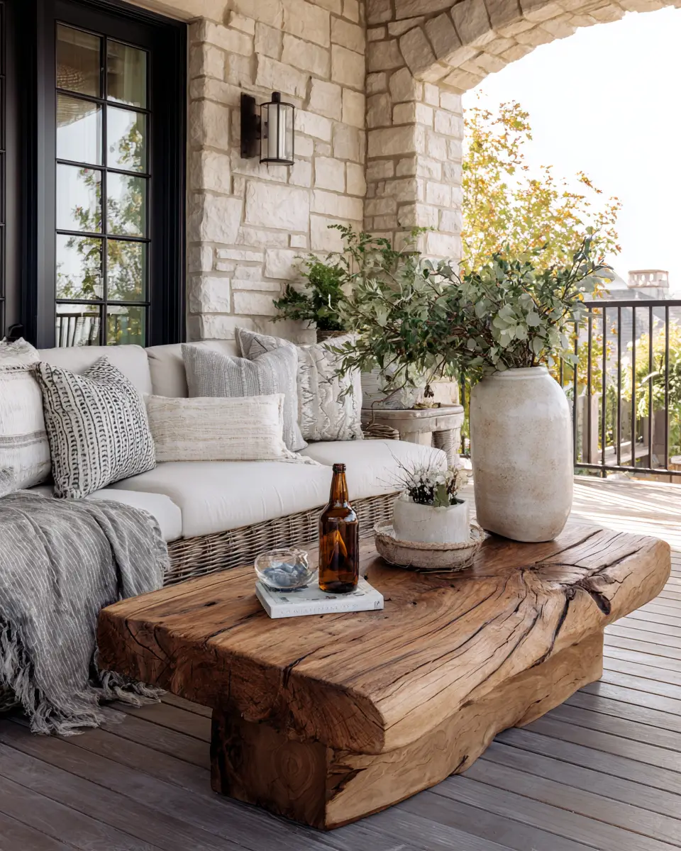 Earthy Transitional Porch Decor Ideas