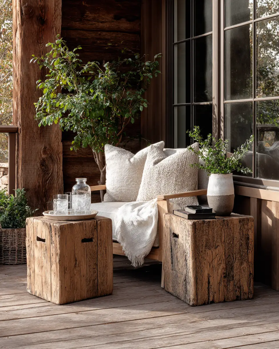 Earthy Transitional Porch Decor Ideas