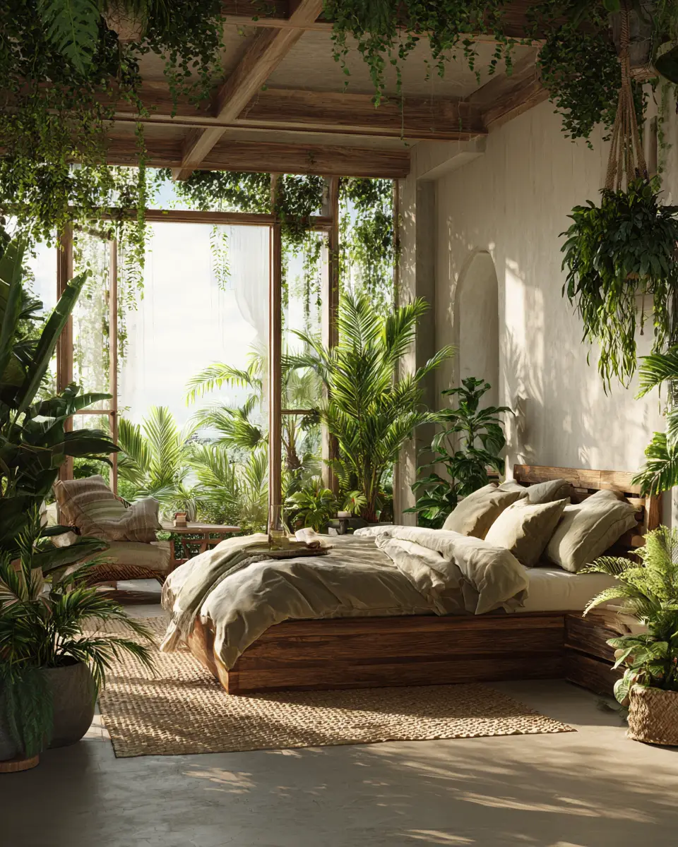 Earthy Tropical Bedroom Decor Ideas