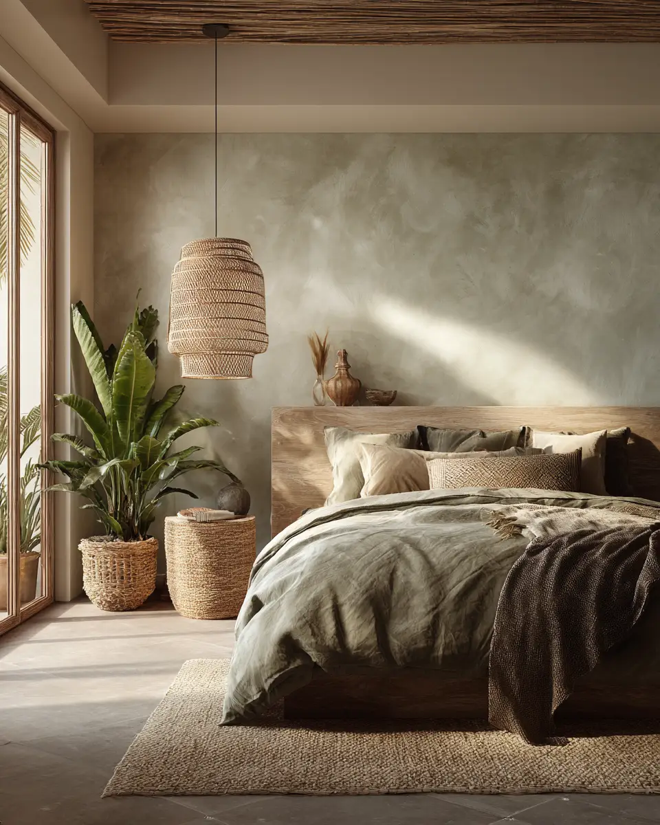 Earthy Tropical Bedroom Decor Ideas