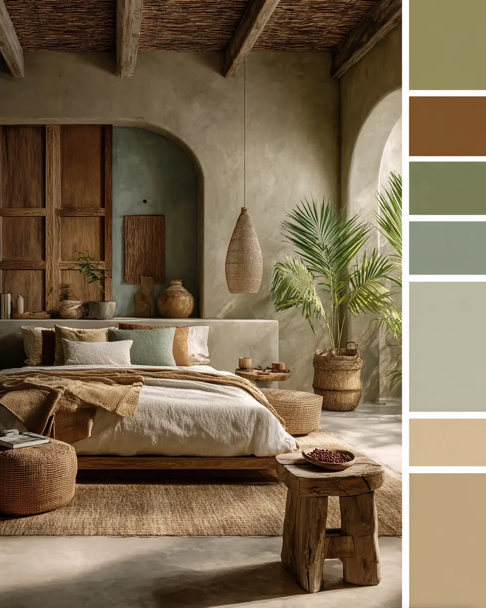 Earthy Tropical Bedroom Decor Ideas