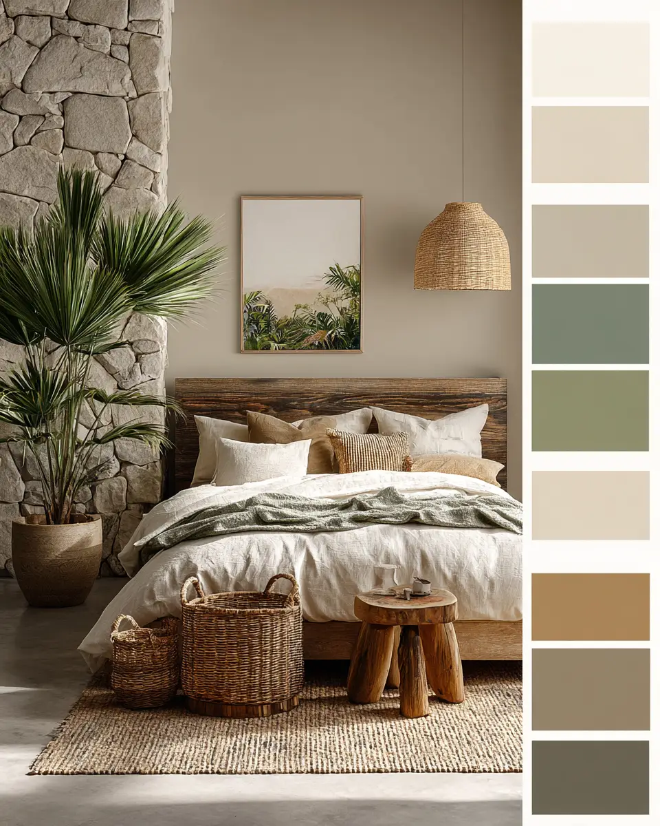 Earthy Tropical Bedroom Decor Ideas