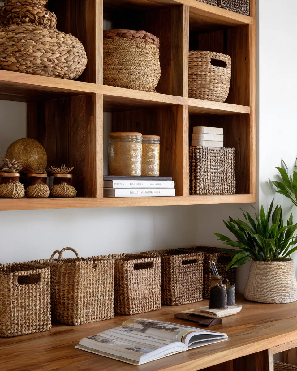 Earthy Tropical Home Office Decor Ideas