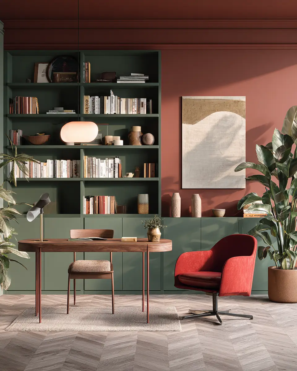 Earthy Tropical Home Office Decor Ideas