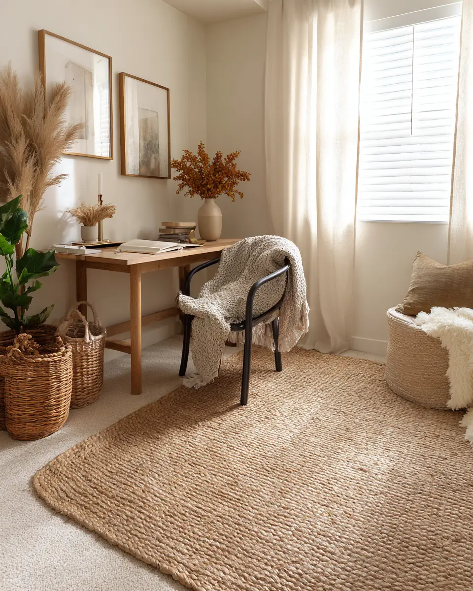 Earthy Tropical Home Office Decor Ideas