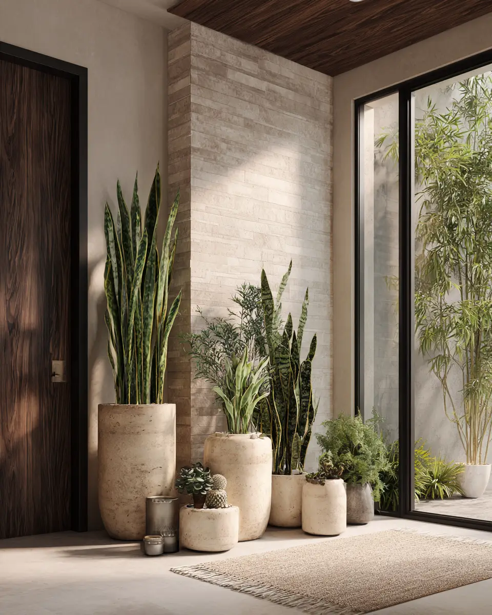 Earthy Zen Entryway Decor Ideas