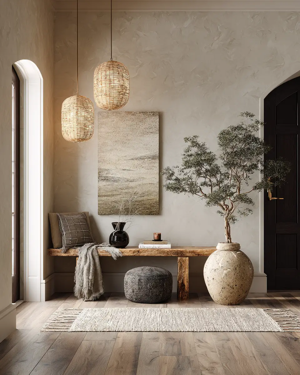 Earthy Zen Entryway Decor Ideas