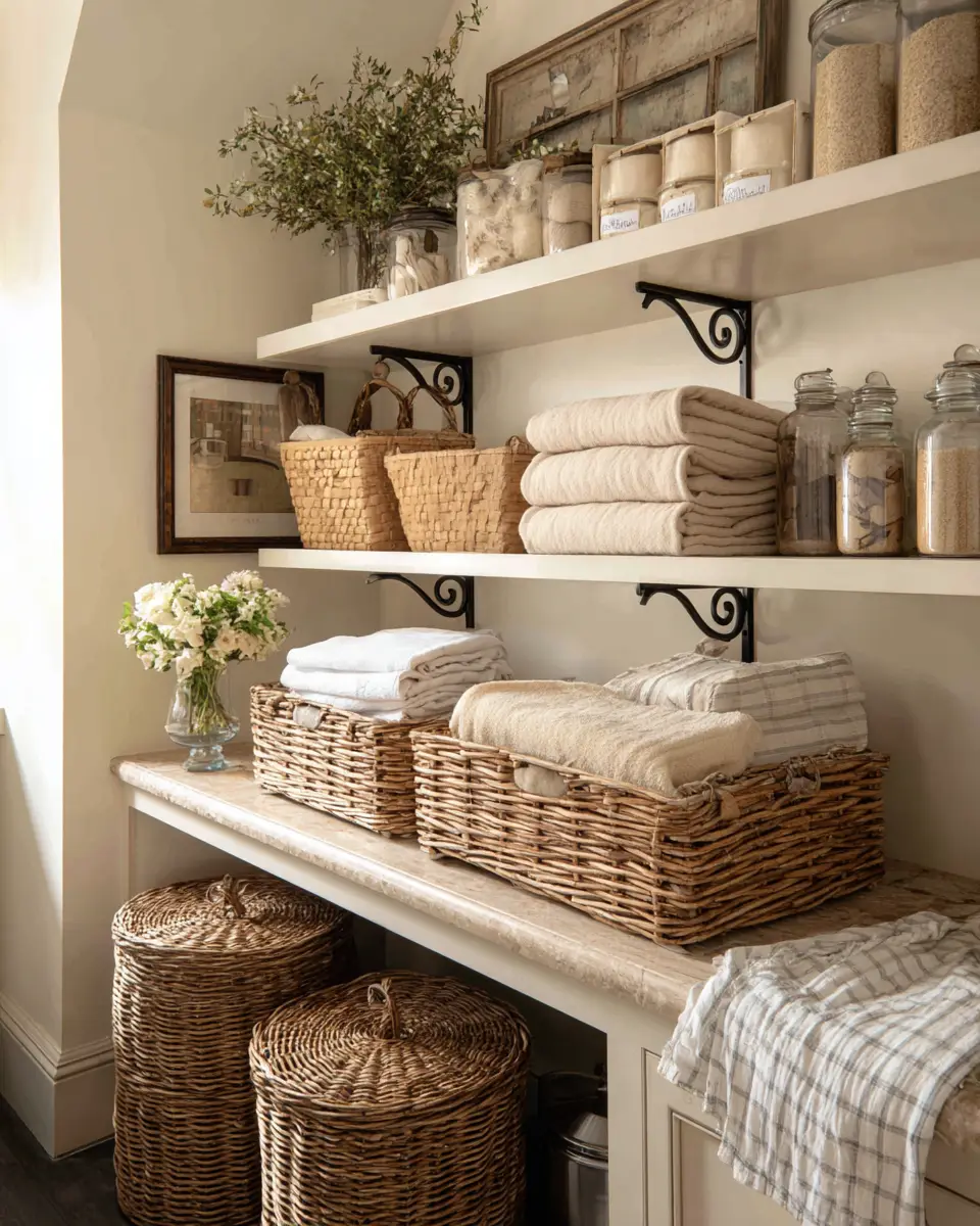 Elegant French Country Laundry Room Decor Ideas