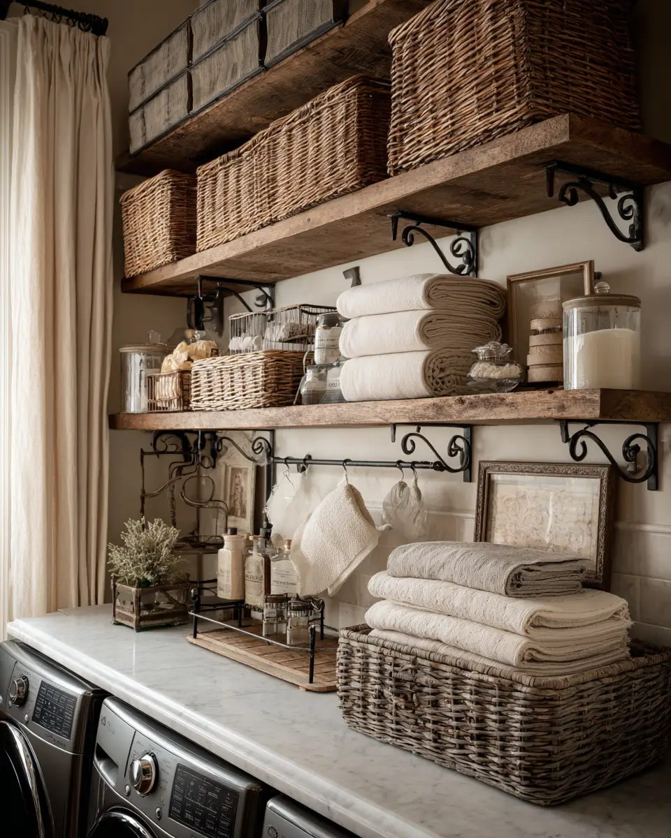 Elegant French Country Laundry Room Decor Ideas