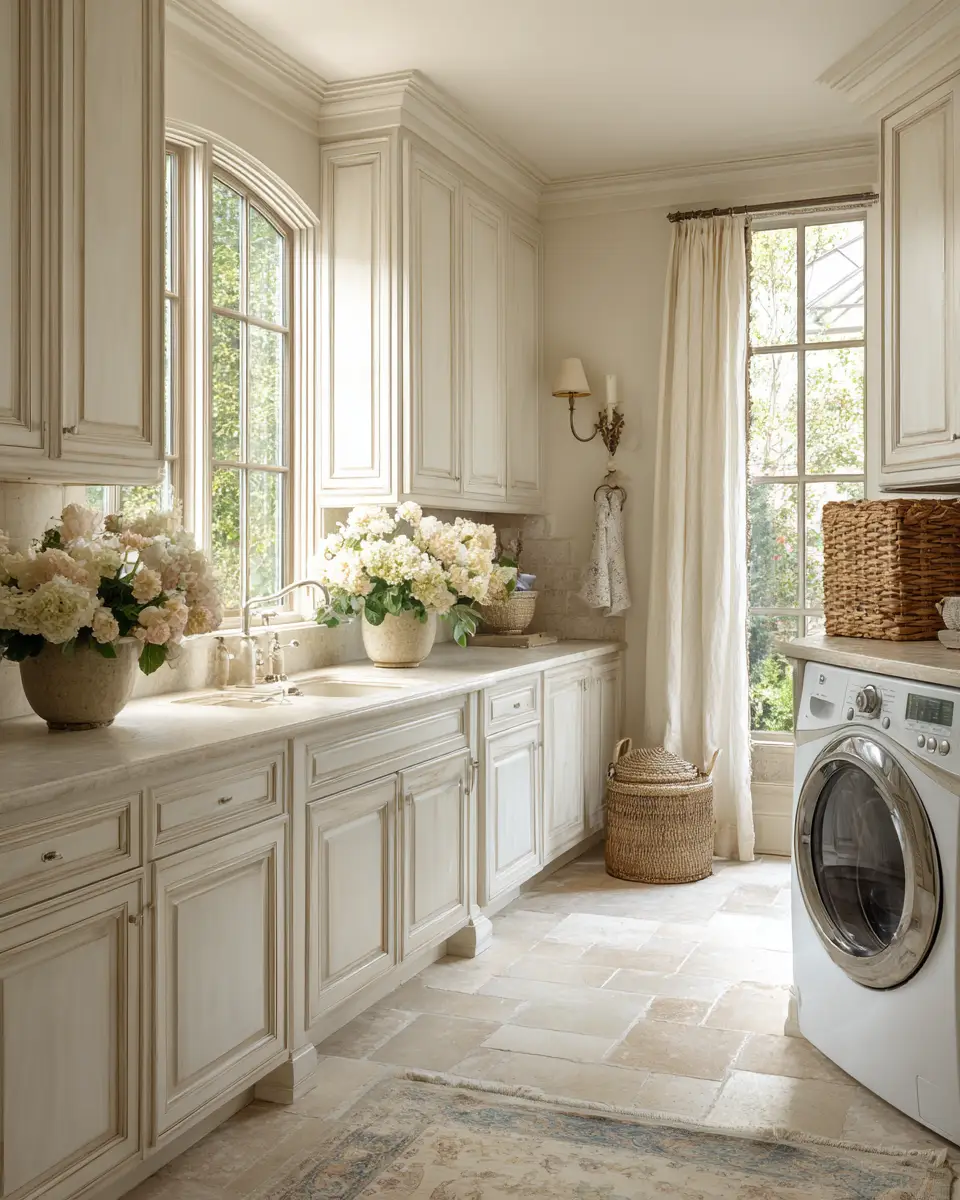 Elegant French Country Laundry Room Decor Ideas