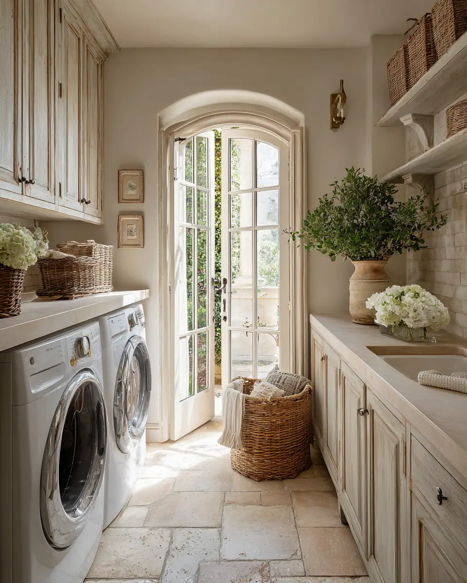 Elegant French Country Laundry Room Decor Ideas