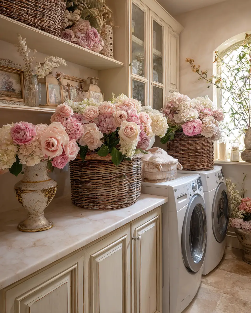 Elegant French Country Laundry Room Decor Ideas