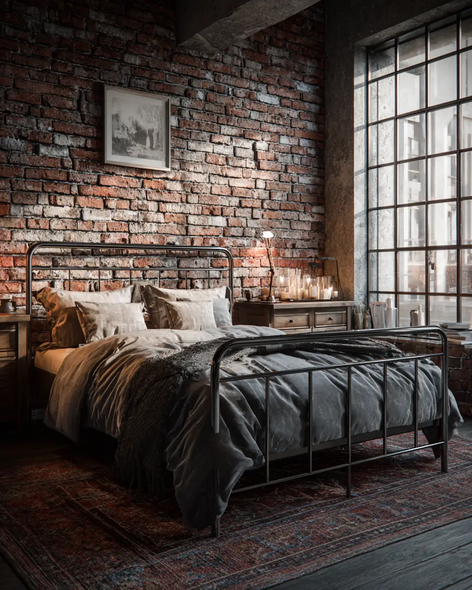 Elegant Industrial Bedroom Decor Ideas