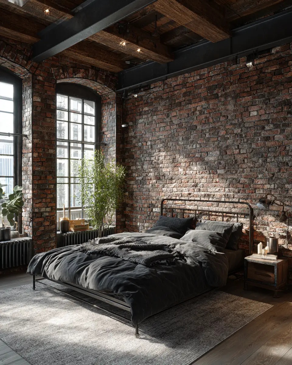 Elegant Industrial Bedroom Decor Ideas