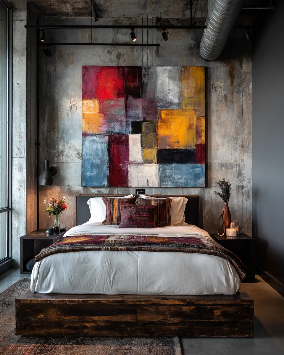 Elegant Industrial Bedroom Decor Ideas