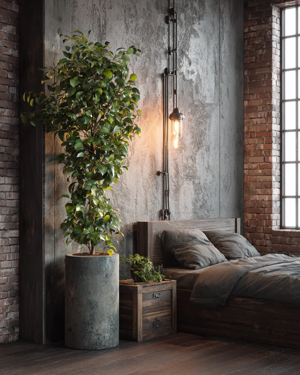 Elegant Industrial Bedroom Decor Ideas