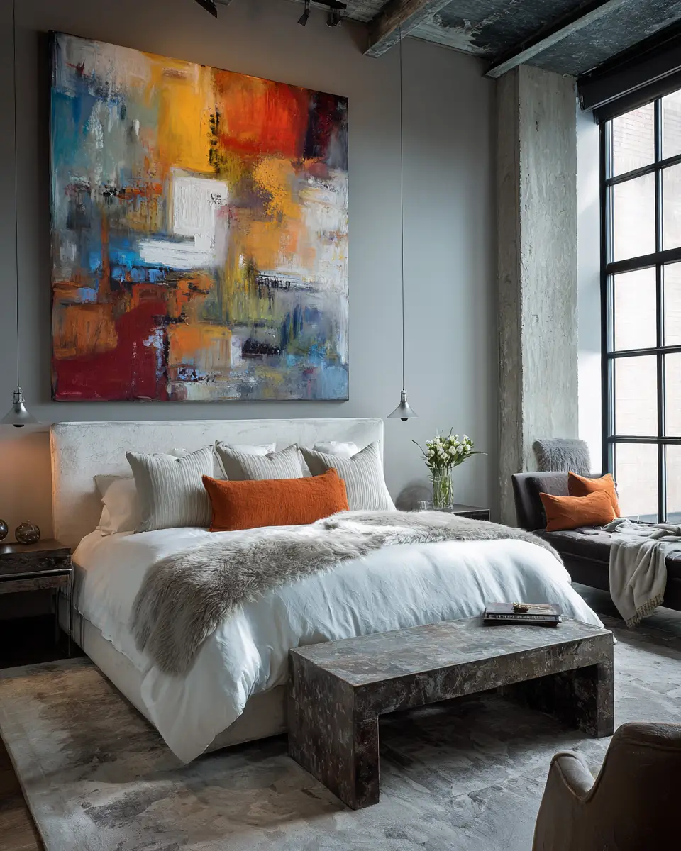 Elegant Industrial Bedroom Decor Ideas