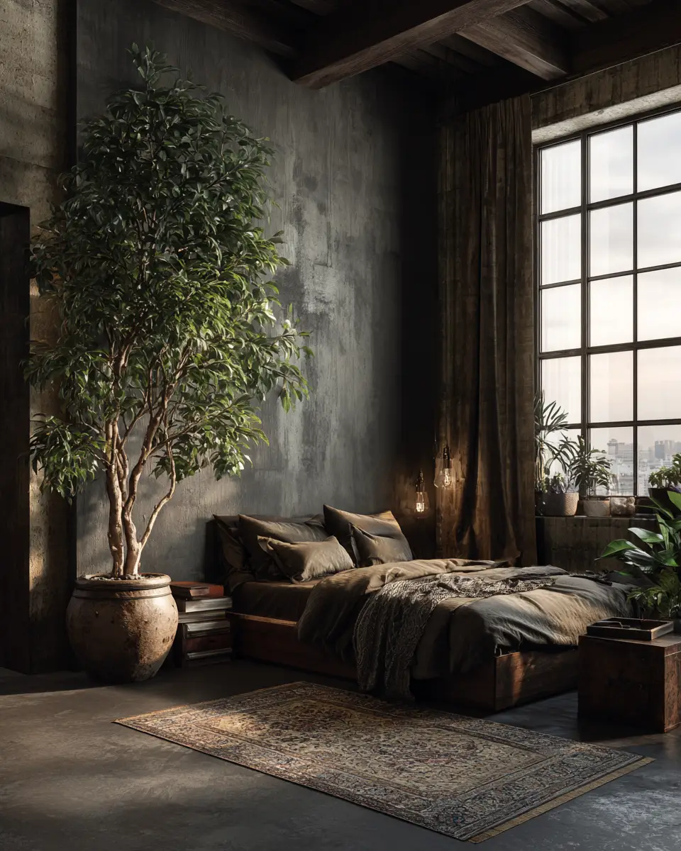 Elegant Industrial Bedroom Decor Ideas