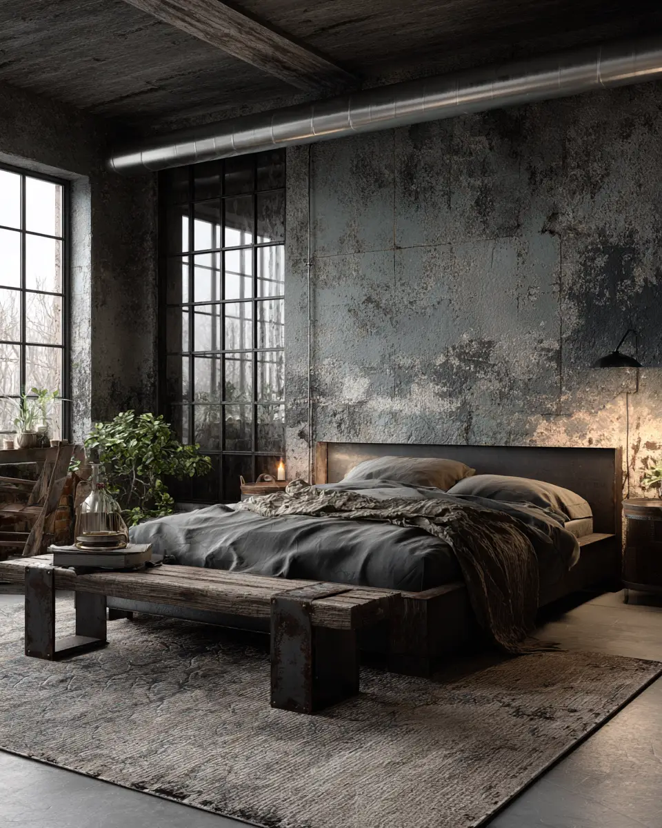 Elegant Industrial Bedroom Decor Ideas