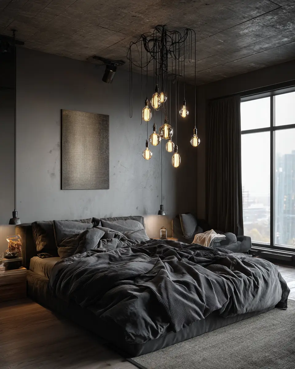 Elegant Industrial Bedroom Decor Ideas